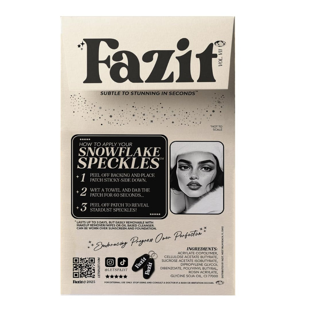 Fazit parches destellos de nieve brillantes: acabado visible para fiestas.
