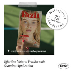 Parche Fazit efecto espolvoreado rojo para maquillaje creativo.