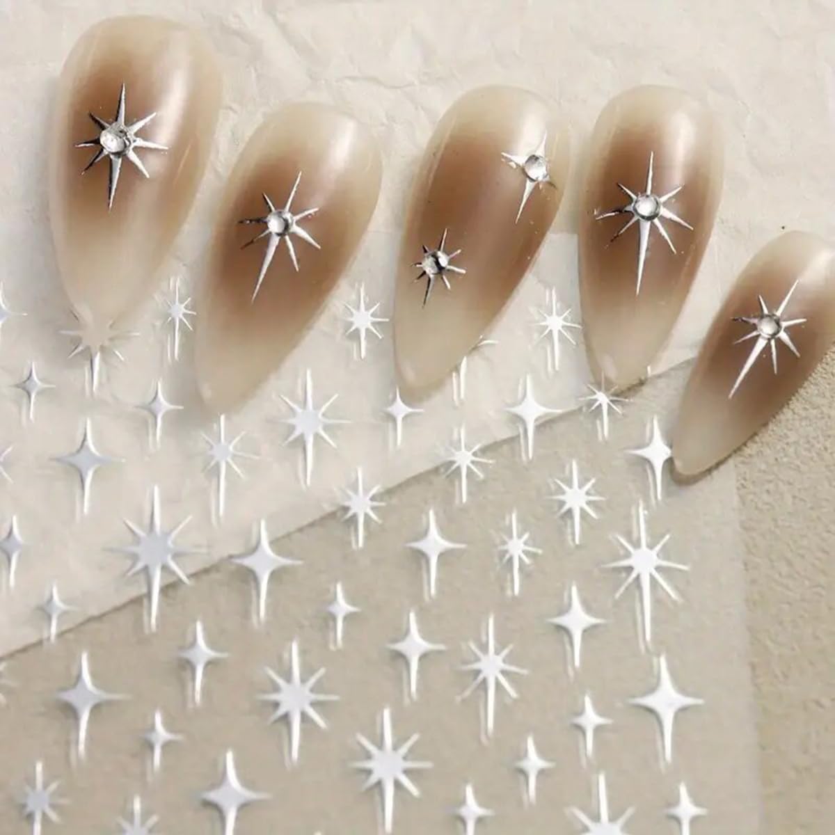 FBABFBUO arte de uñas con estrellas para manicuras rápidas