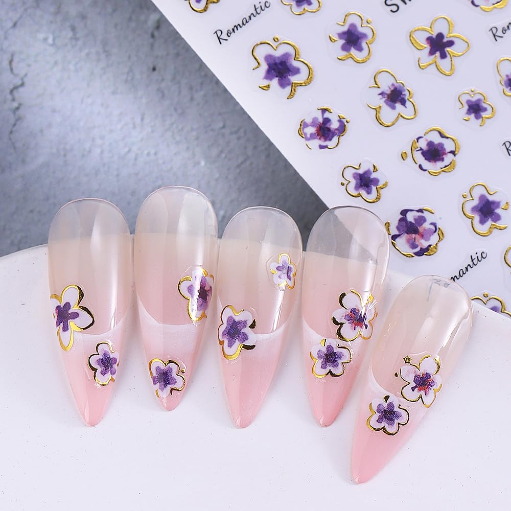 Arte de uñas FBABFBUO con flores veraniegas para resultado vibrante