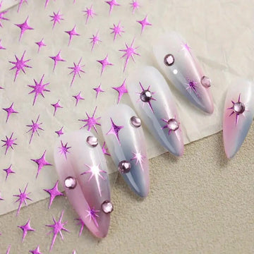 FBABFBUO decoraciones de uñas luna y estrella para puntas