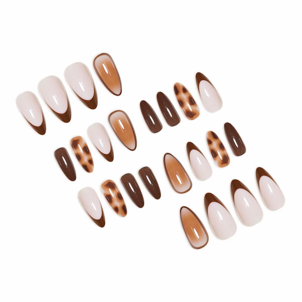 FBABFBUO uñas almendra cortas con brillo para un look elegante.