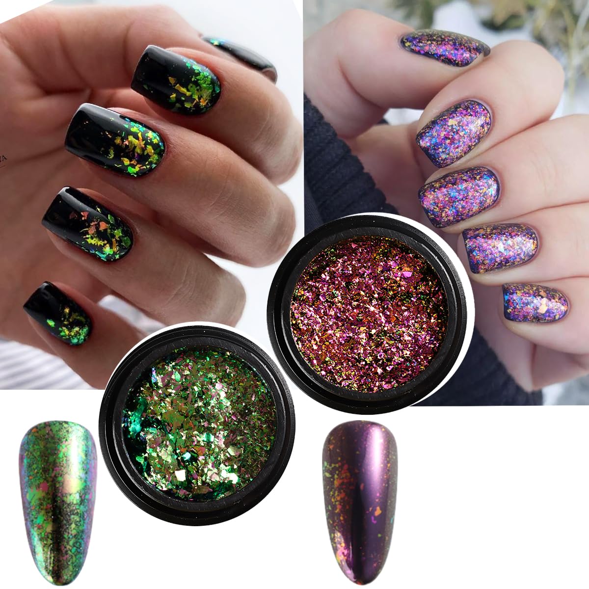 Fcozpjk siete brochas para arte de uñas, aplicación precisa y difuminado suave.