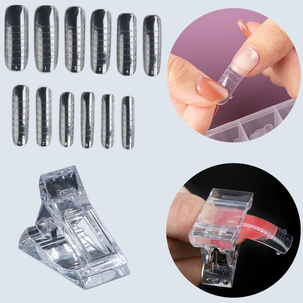 Fcozpjk clips transparentes para fijar gel.