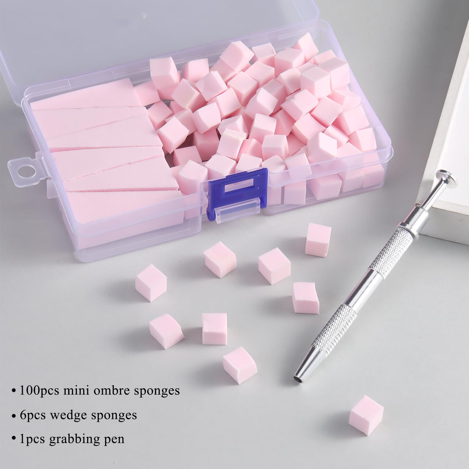 Esponjas para uñas Fcozpjk, ombre-gradiente con resultado uniforme.