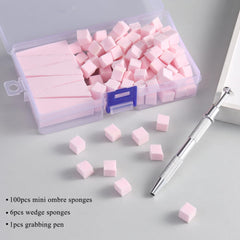 Esponjas para uñas Fcozpjk, ombre-gradiente con resultado uniforme.