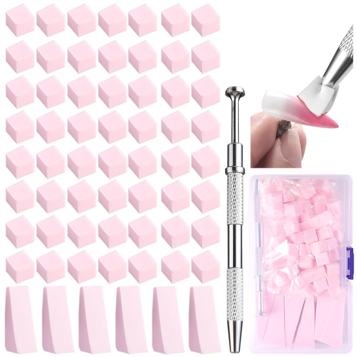 Esponjas suaves Fcozpjk para ombre, perfecto degradado en uñas.