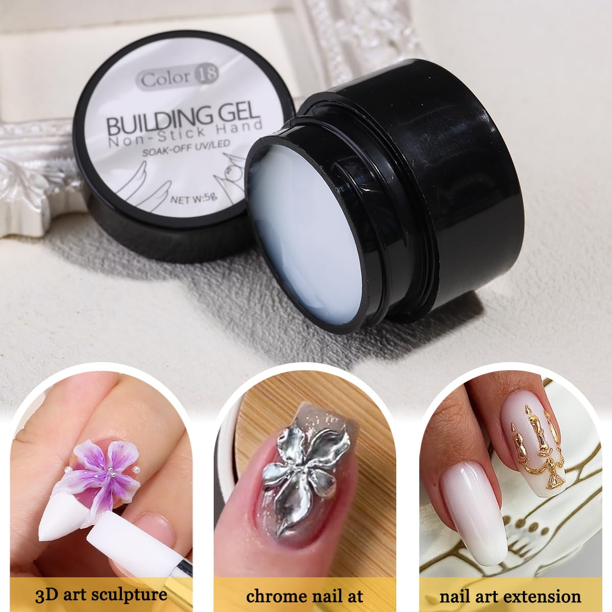 Gel 3D para esculturas de uñas, volumen y decoraciones