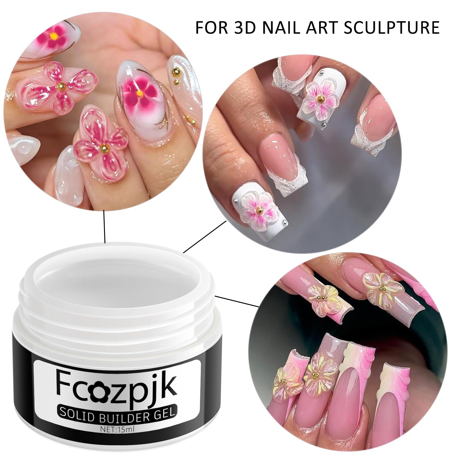 Gel Builder Fcozpjk sin adherencia para manejo limpio