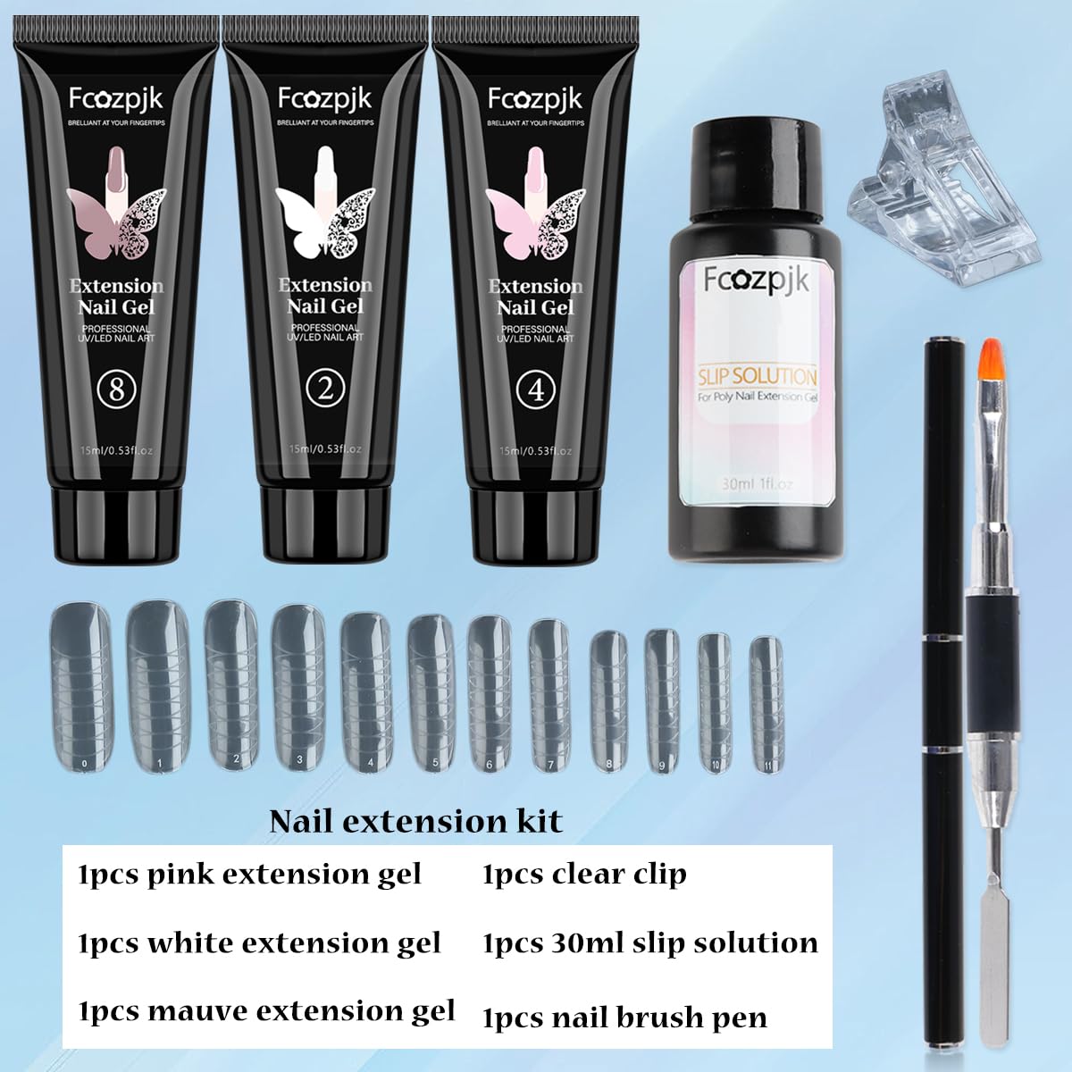 Kit Fcozpjk gel poly rosado para un diseño elegante.