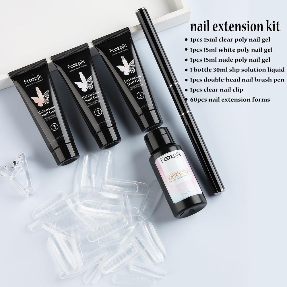 Kit Fcozpjk uñas gel extension blancas ideal para francés.