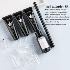 Kit Fcozpjk uñas gel extension blancas ideal para francés.