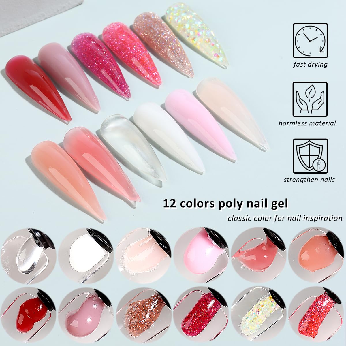 Fcozpjk lámpara UV-LED mini acelera el secado de gel