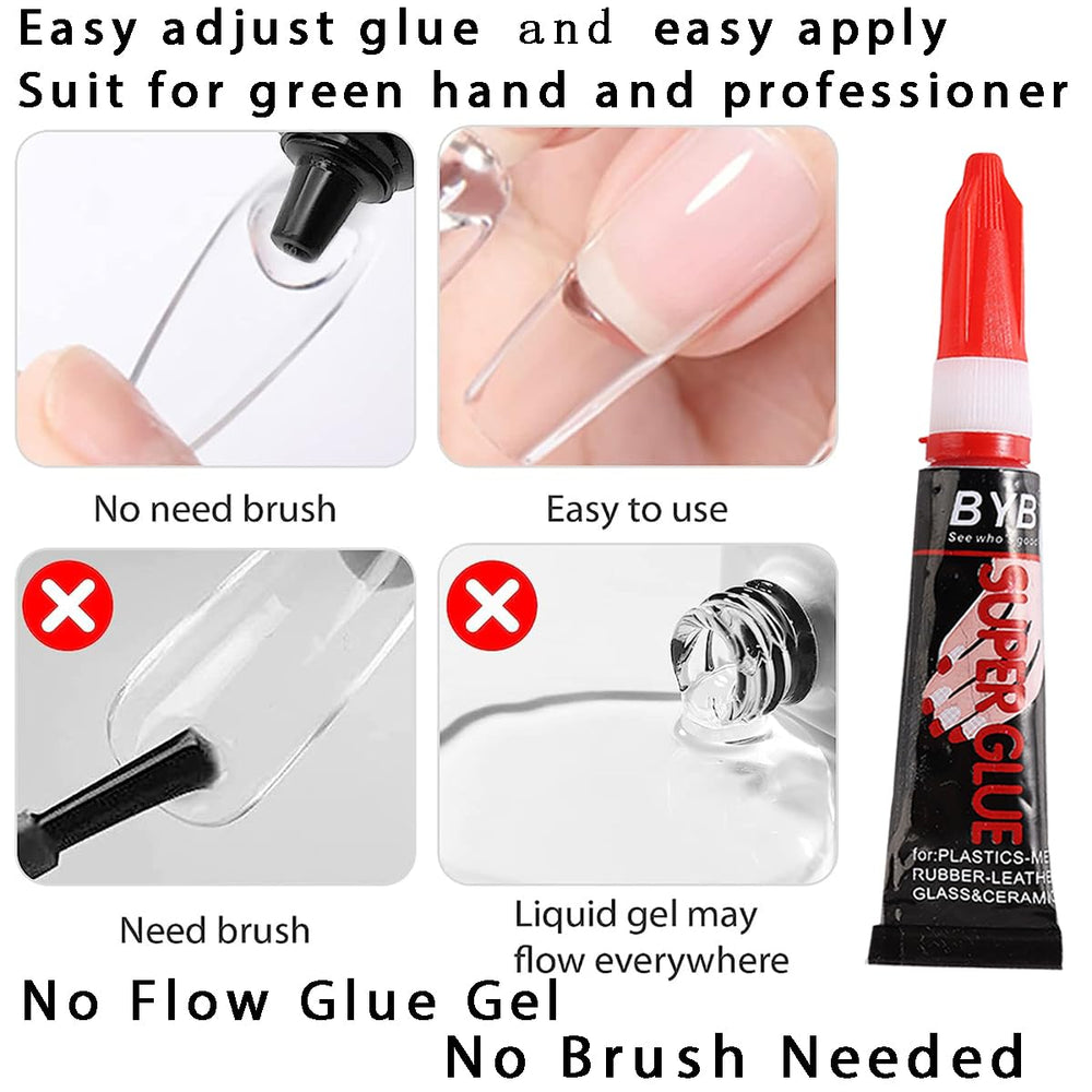 Fcozpjk pegamento para extensiones permite fijaciones fiables en uñas falsas.