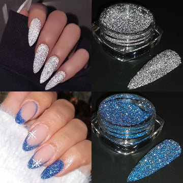 Fcozpjk polvo brillo diamante azul, acabado brillante y refrescante.