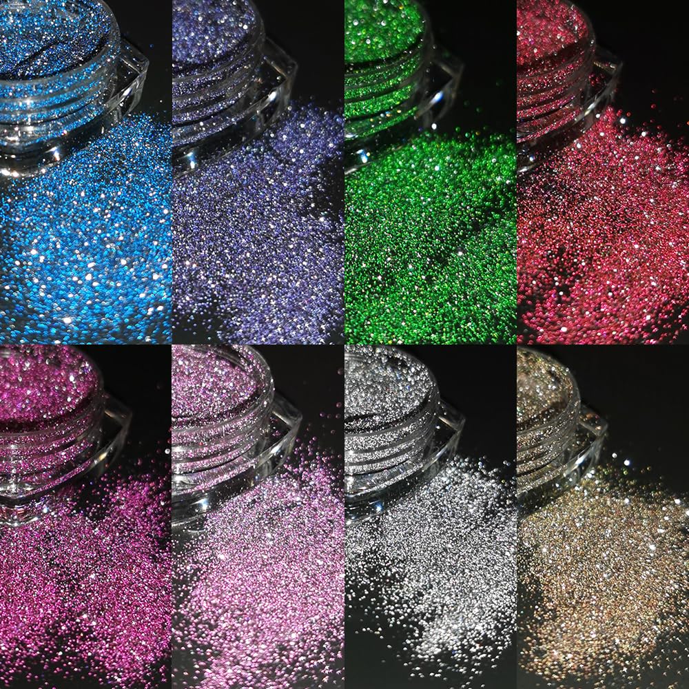 Fcozpjk polvo brillo diamante rosa, ideal para uñas con tono suave.