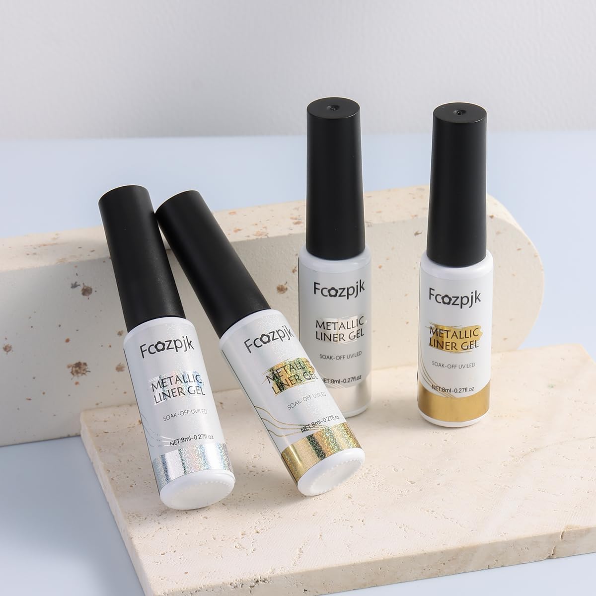 Fcozpjk set nail art de 4 botellas de 8 ml para diseños creativos.
