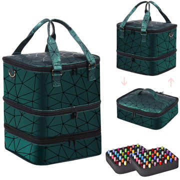 FCQQYWZ organizador grande para esmaltes con capacidad de 84+ botellas.