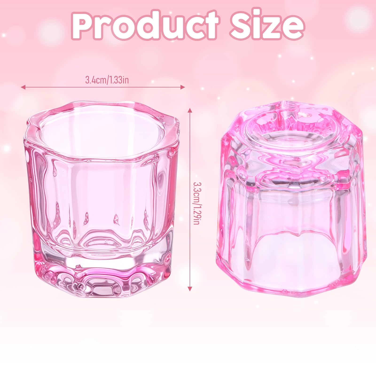 FdcZeyxior tazón dapping rosado reversible para colores de esmalte.