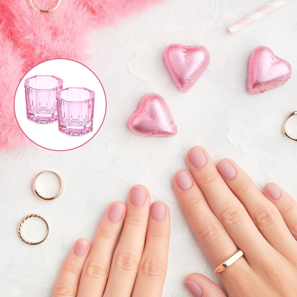 FdcZeyxior tazón dapping rosado ideal para sesiones de manicura en casa.