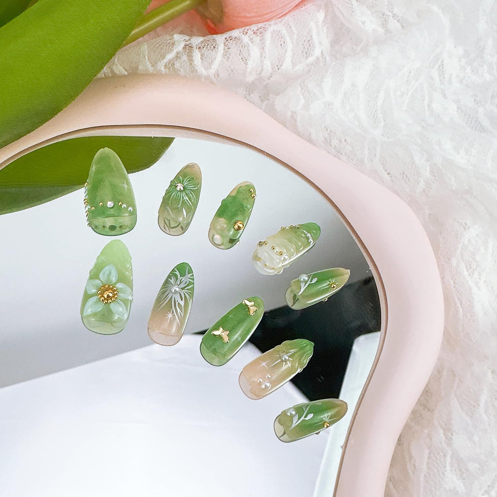 Uñas FDSQHSA 30 piezas con adhesivos incluidos para instalación fácil