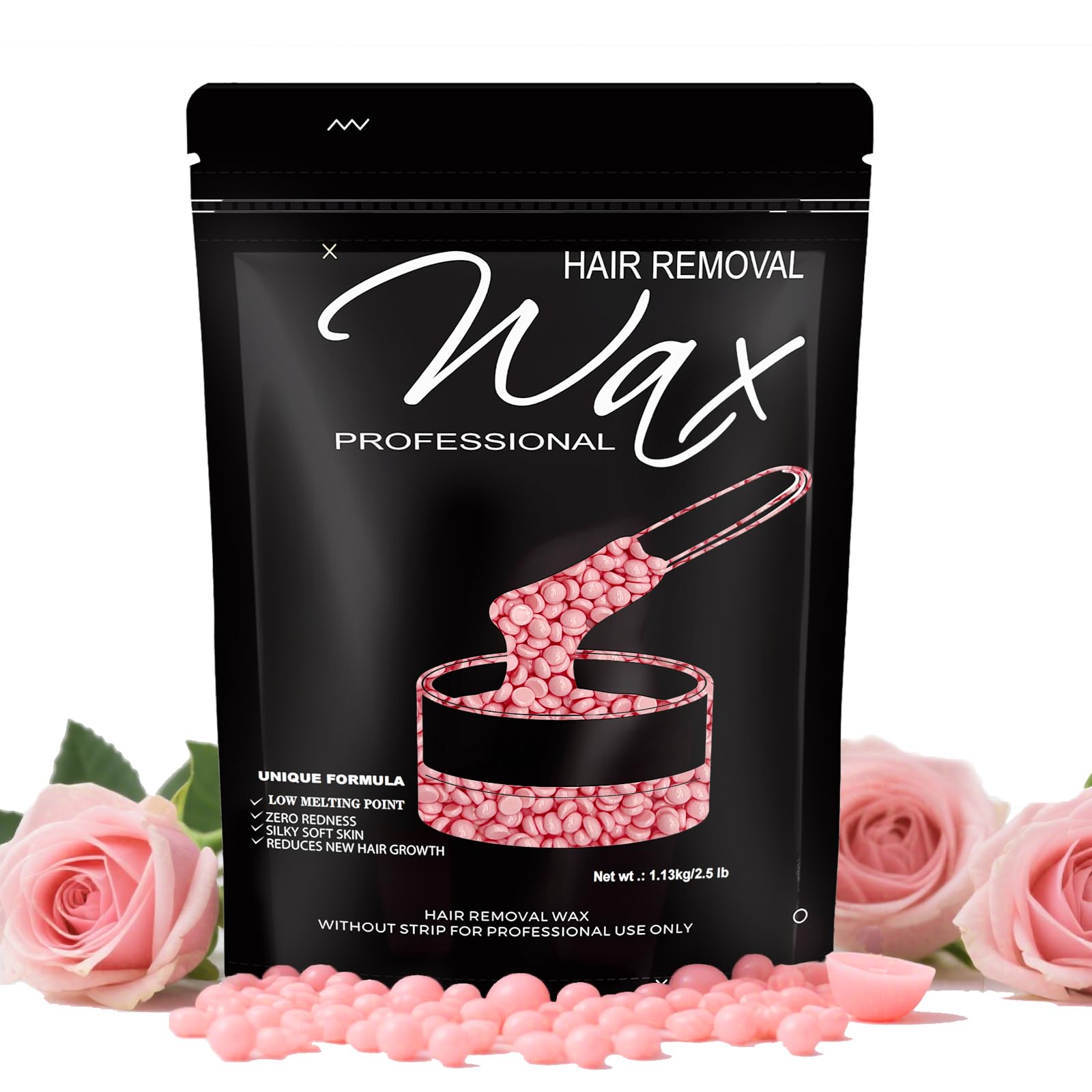 FEAMIRIA perlas de cera 2-5lb, aplicación suave para depilación sin tiras y resultados duraderos.