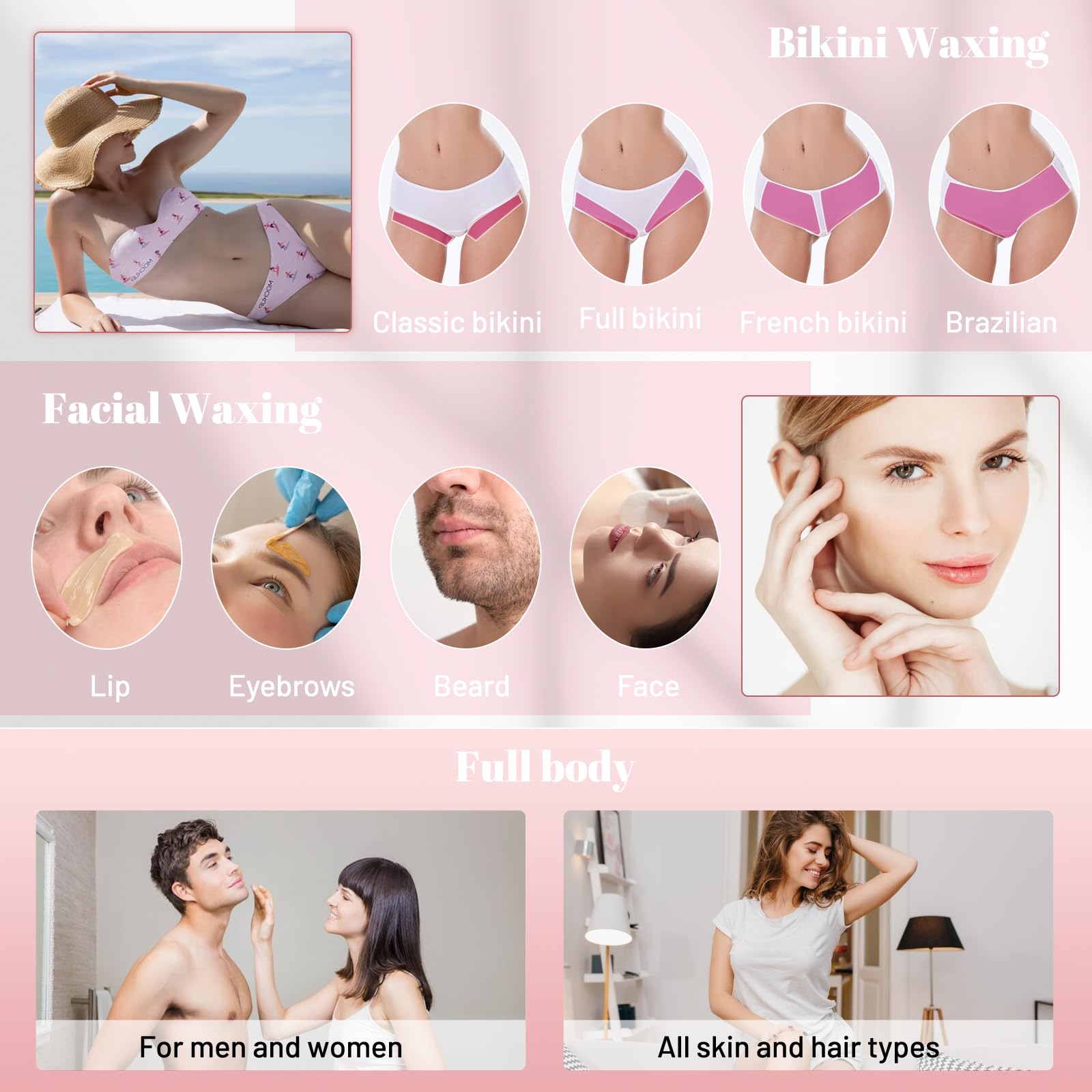 FEAMIRIA perlas de cera 2-5lb, guía para principiantes incluida.