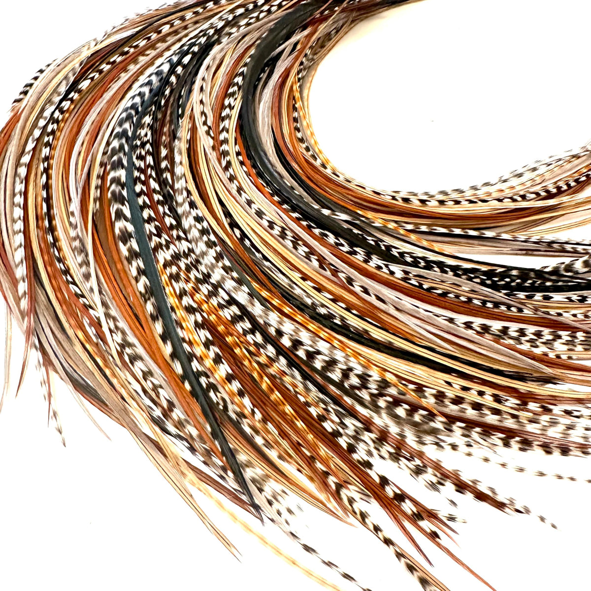 Feather Headz, extensiones con plumas naturales, aporta color suave para un look boho diario.