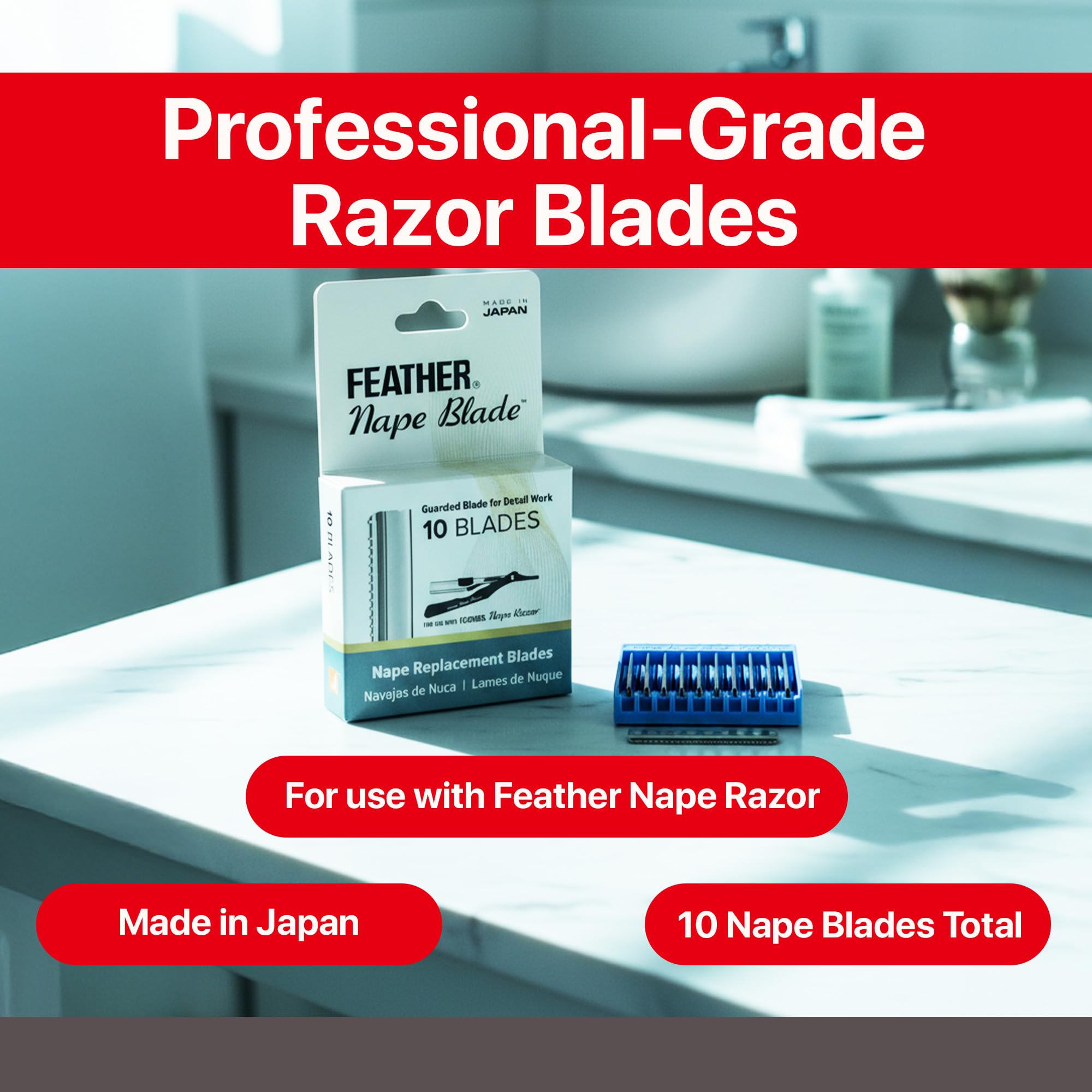 Diseño compatible con Feather Nape y Body Razor para delineados precisos.