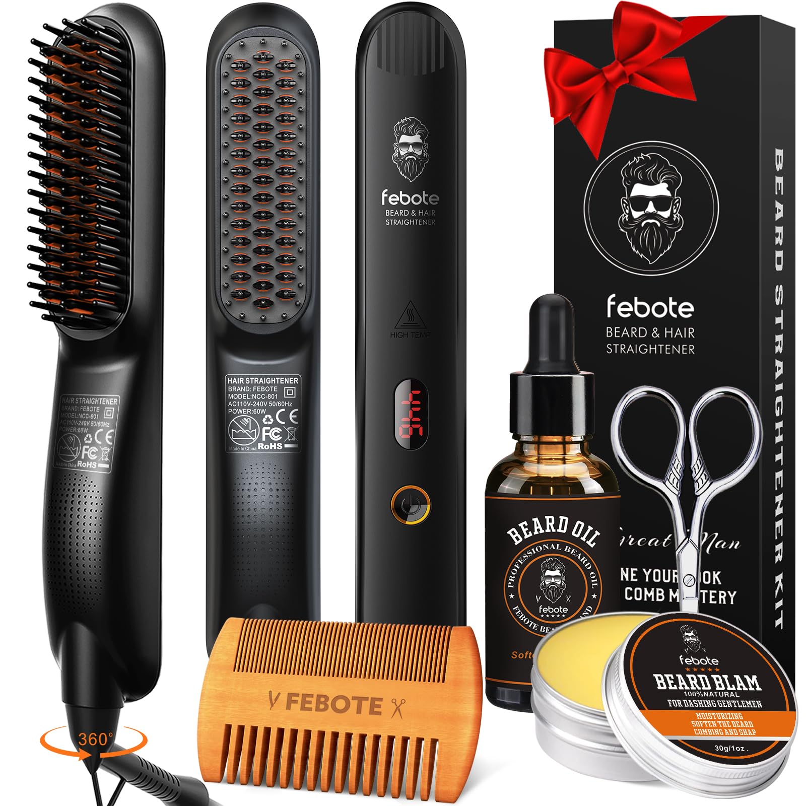 FEBOTE alisador-barba-set: acabado suave y controlado.