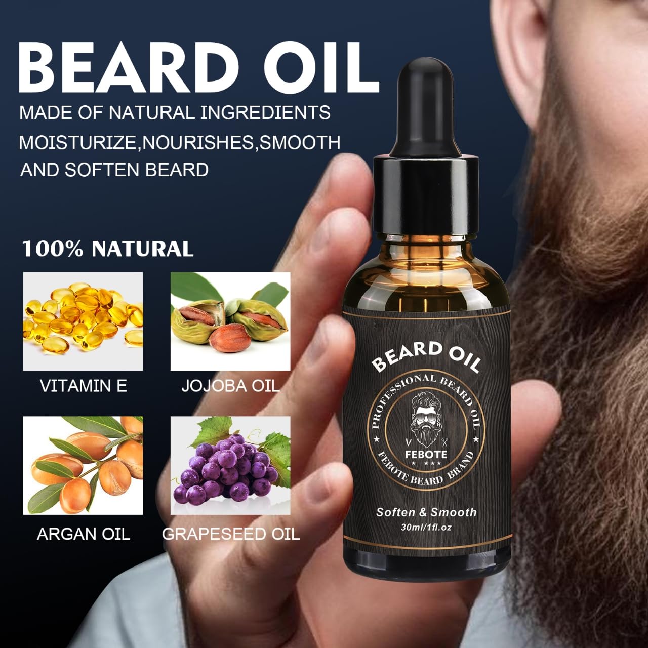 FEBOTE tijeras-barba corta con precisión para dar forma.