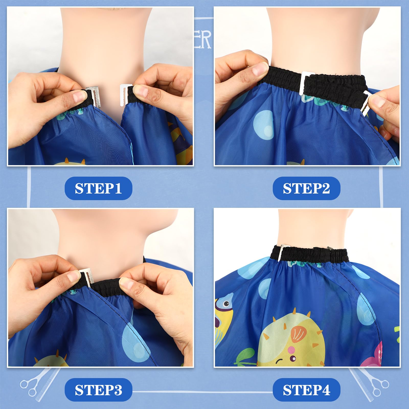 FEBSNOW capa para niños, cuello elástico ajustable para un ajuste cómodo.