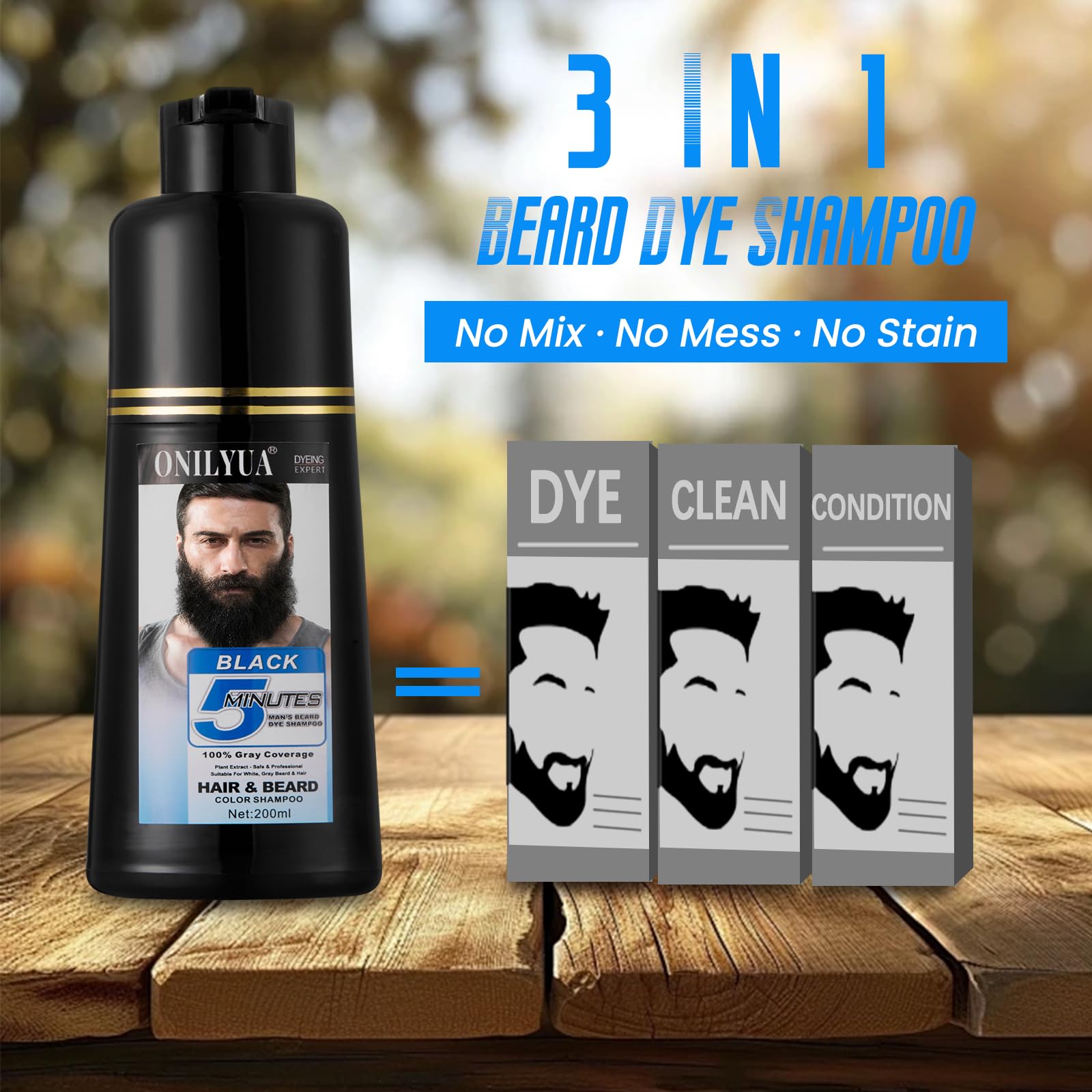 Fedulili Cobertura de canas sin manchas en la barba