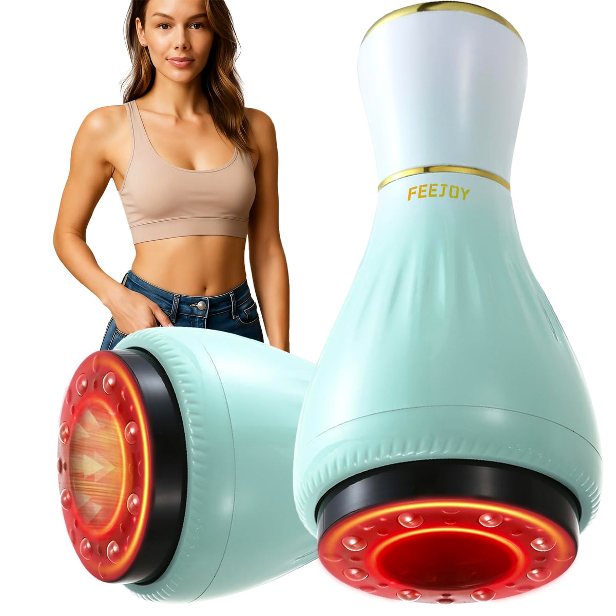 FEEJOY masaje linfático eléctrico para drenaje y contorno corporal.