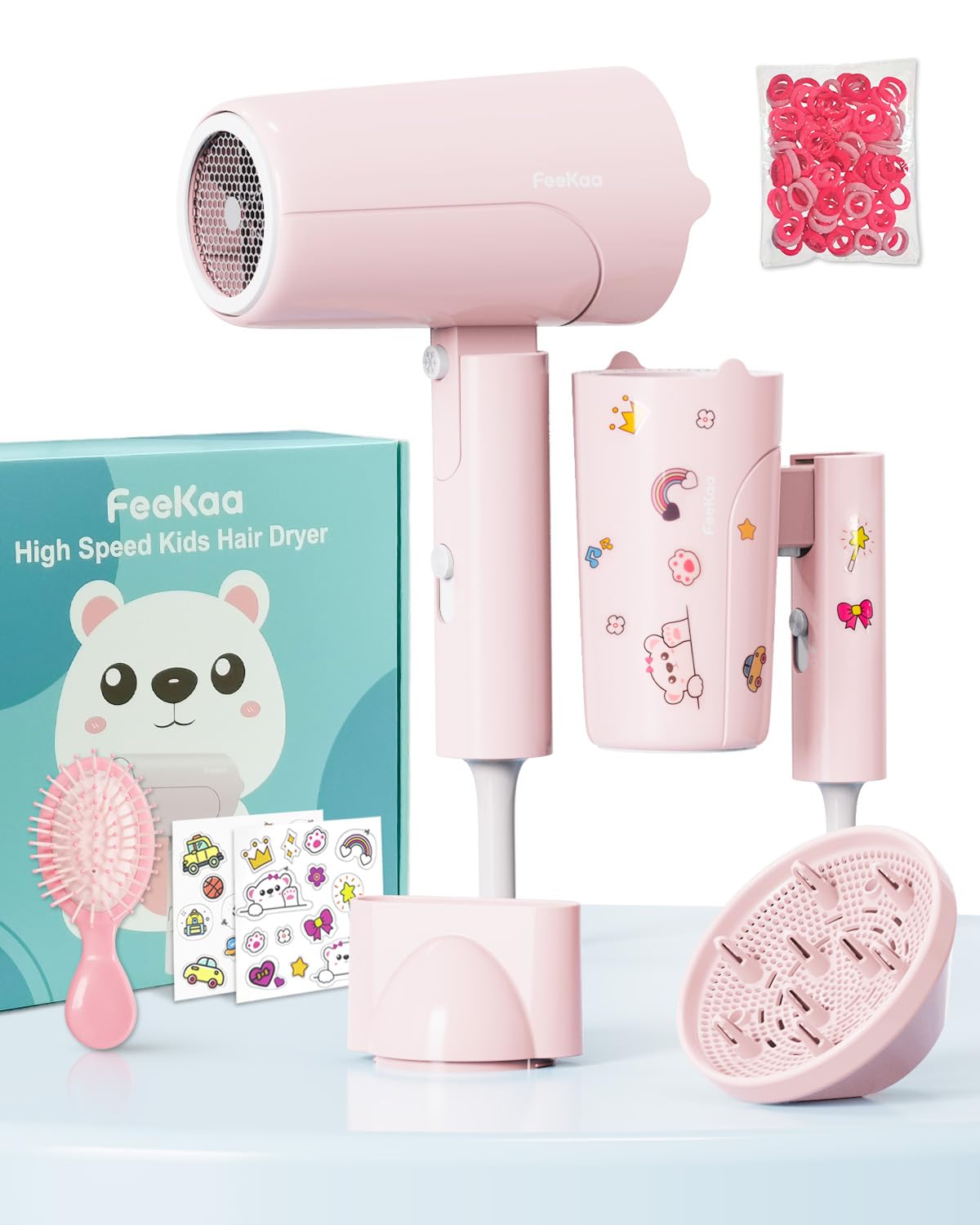 FeeKaa secador para niños plegable: secado rápido y cómodo para casa o viaje.