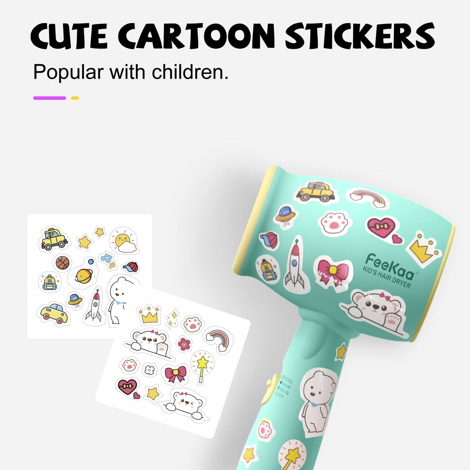 Feekaa secador para niños, regalo ideal para cumpleaños y Navidad.