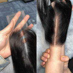 FEHOKA 2x6 virgin hair closure with bleached knots for a clean finish