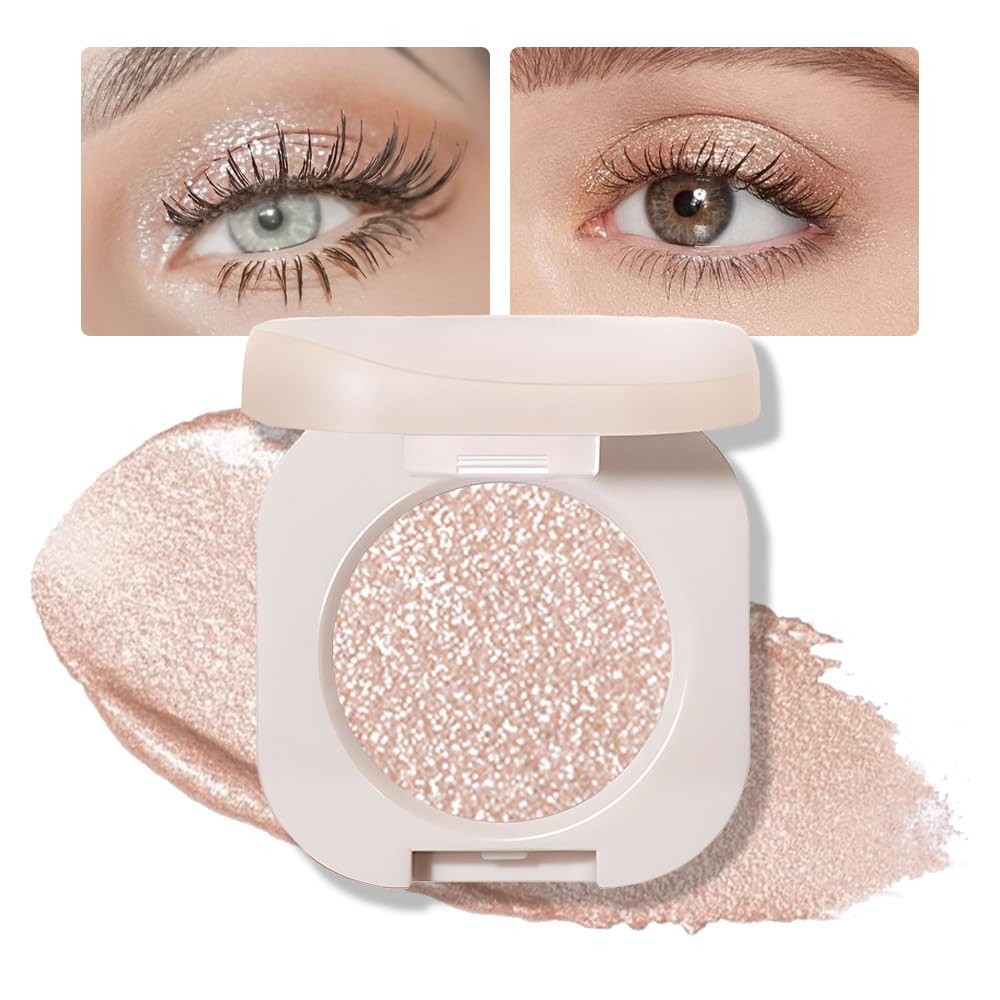 FeiCuiYun paleta de sombras con envase compacto y brillo plateado para maquillaje duradero.