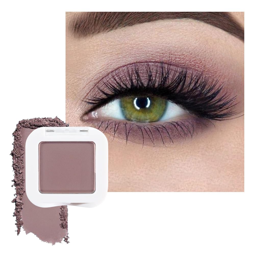 FeiCuiYun paleta sombras matte mauve taupe, pigmentación duradera para ojos.