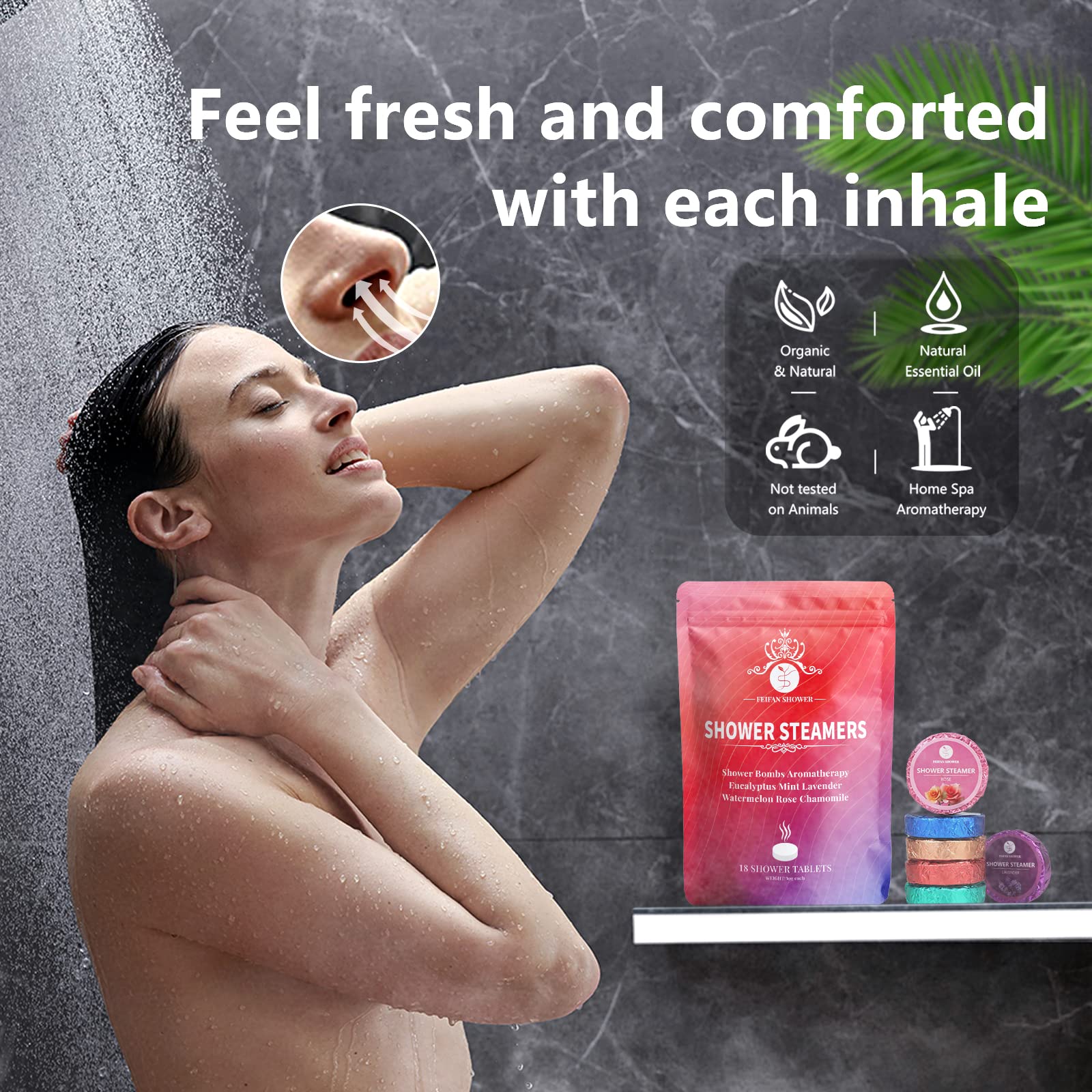 FEIFAN SHOWER bomba de ducha eucalipto para respiración fresca