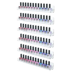 FEMELI estantería para esmaltes en pared, 6 estantes, facilita acceso rápido a colores.