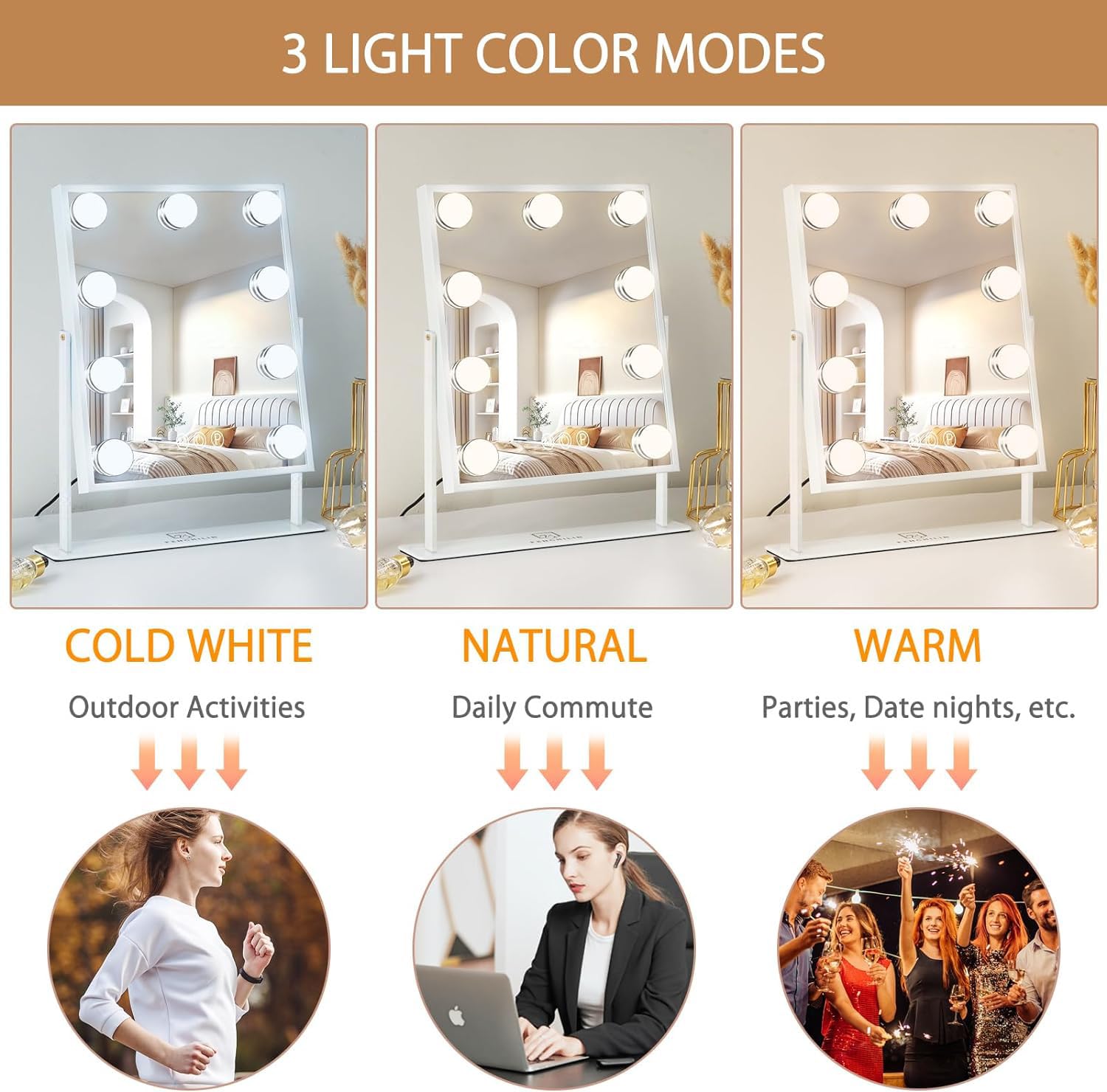 Fenchilín: iluminación de tres colores para un maquillaje preciso y cómodo.