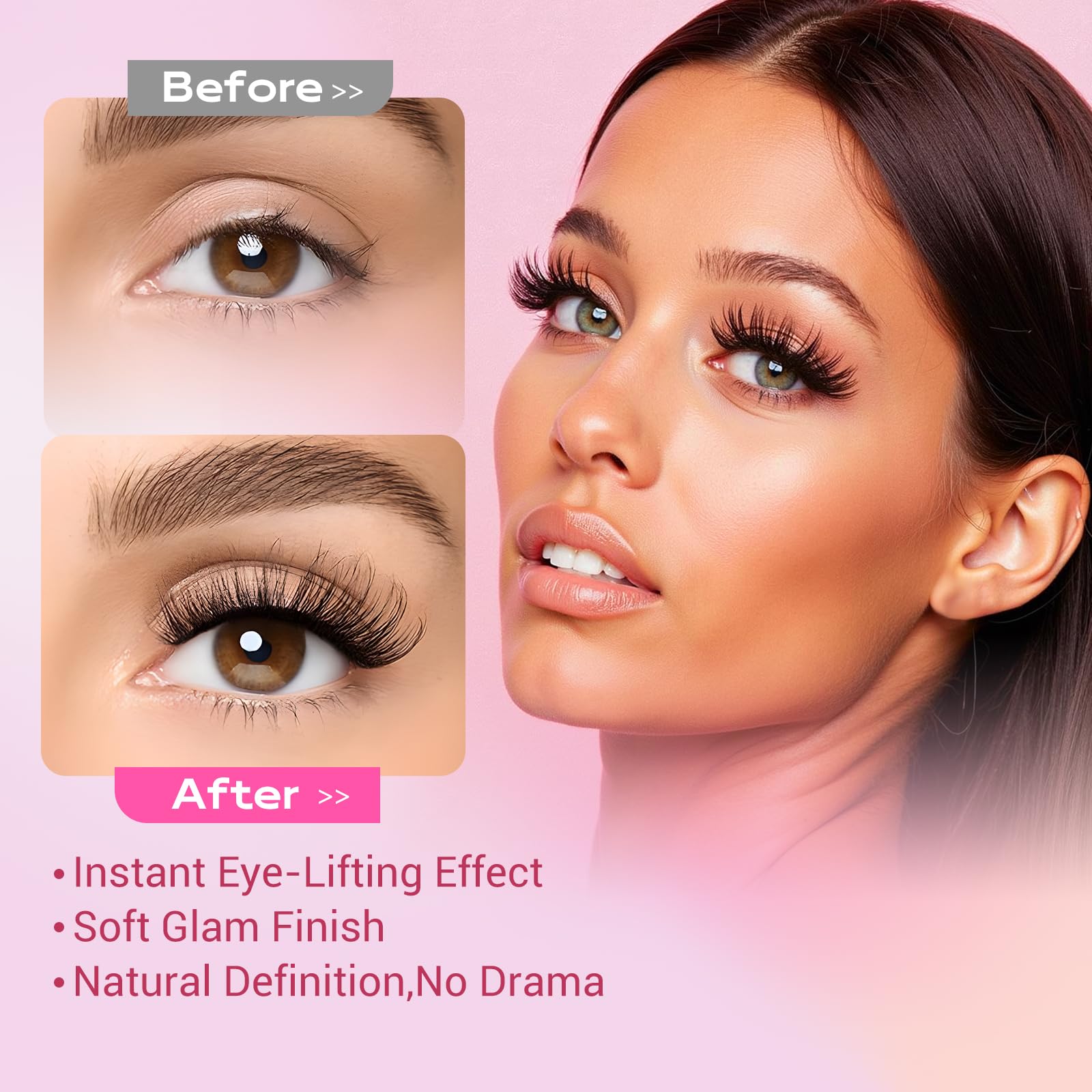 FENG BEAUTY pestañas con volumen dramático para realzar la mirada en eventos