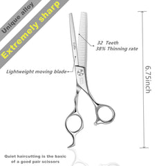 Tijeras Fengliren despunte con hojas afiladas para textura suave del cabello