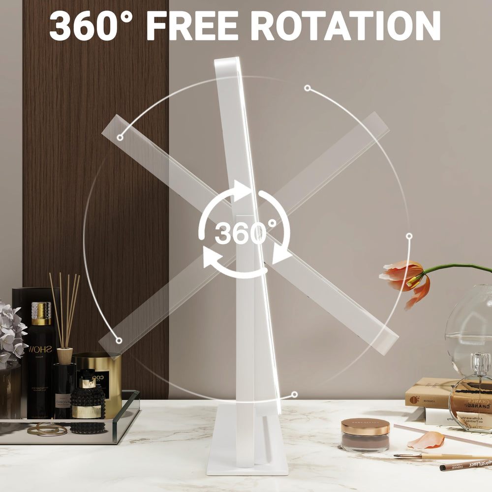 Espejo FENNIO con rotación de 360 grados para ver desde cualquier ángulo.