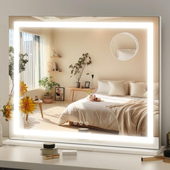 FENNIO Miroir vanité 23x18 avec lumière DEL pour maquillage précis