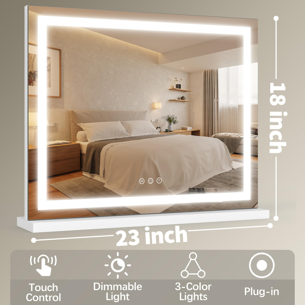 FENNIO Miroir vanité cadre élégant et surface facile à nettoyer