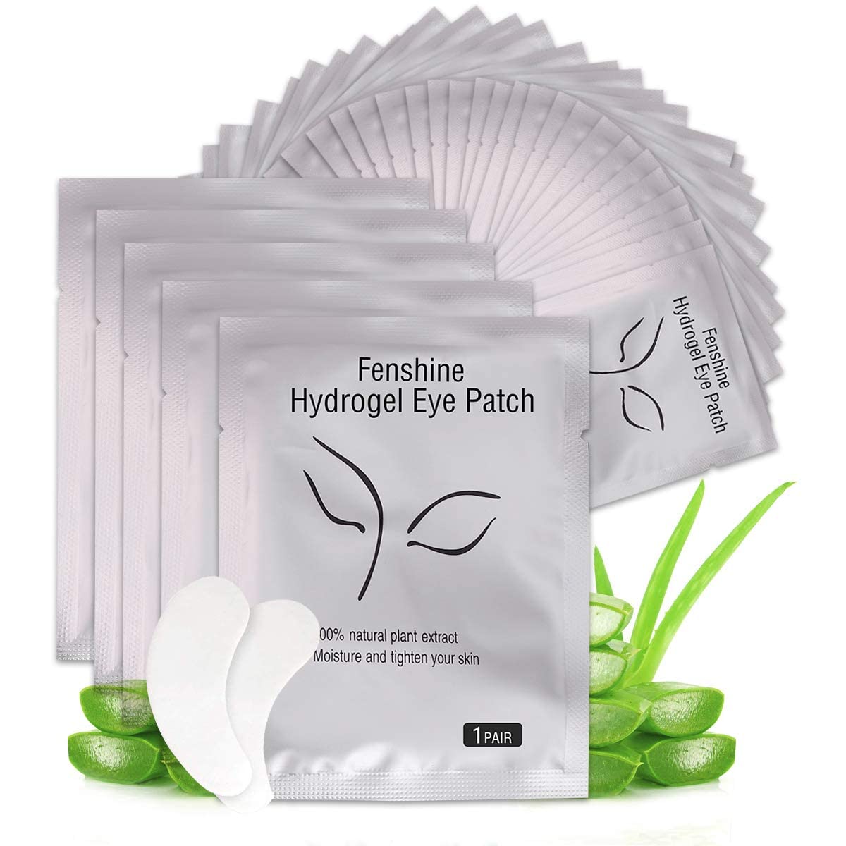 Parche gel para ojos de fenshine con empaque individual para uso profesional.