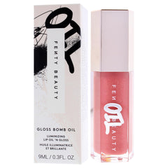Gloss Bomb Luminizing Lip Oil de Fenty Beauty rend un rendu ultra-brillant rehaussant la couleur naturelle