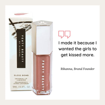 Fenty Beauty tono Fussy realza labios con brillo de espejo